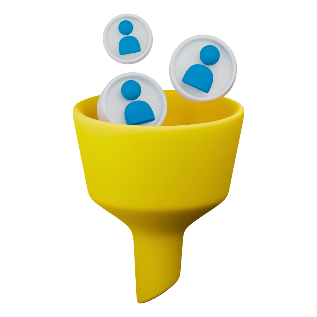 Funnel with leads for lawyers